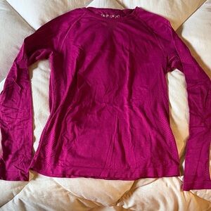 Figs Women's Long Sleeve Magenta Top